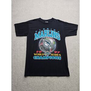 Vintage 1997 Florida Marlins World Series Championship T Shirt Men's Size Large